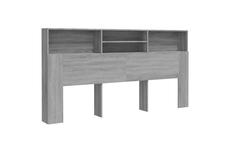 beBasic Sänggavel med förvaring grå sonoma 200x19x103,5 cm - Möbler - Sovrum - Sänggavlar