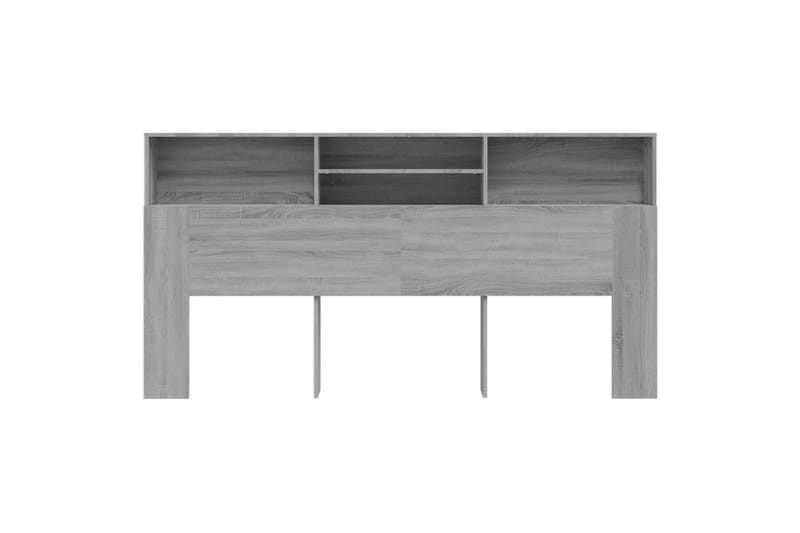 beBasic Sänggavel med förvaring grå sonoma 200x19x103,5 cm - Möbler - Sovrum - Sänggavlar