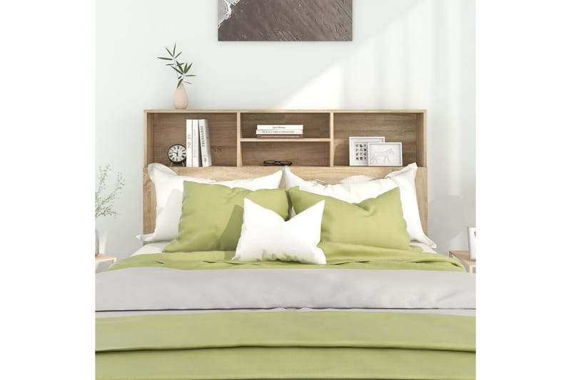 beBasic Sänggavel med förvaring sonoma-ek 140x19x103,5 cm - Möbler - Sovrum - Sänggavlar