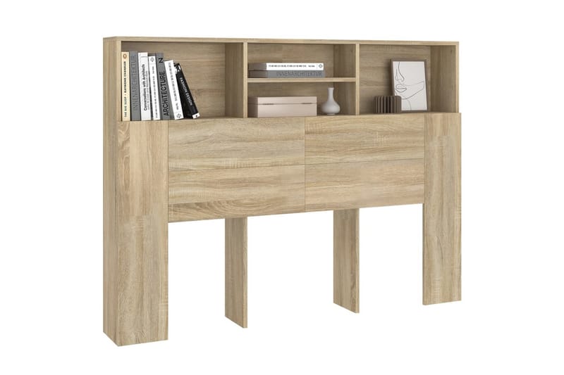 beBasic Sänggavel med förvaring sonoma-ek 140x19x103,5 cm - Möbler - Sovrum - Sänggavlar