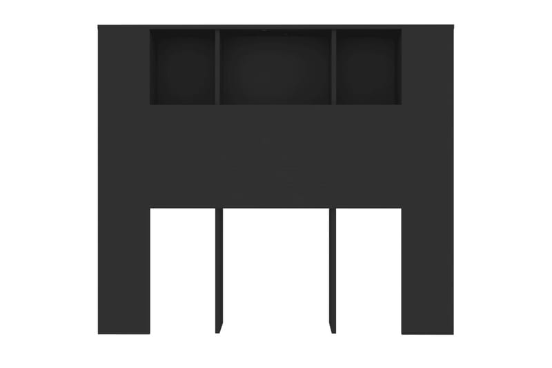 beBasic Sänggavel med förvaring svart 120x18,5x104,5 cm - Möbler - Sovrum - Sänggavlar