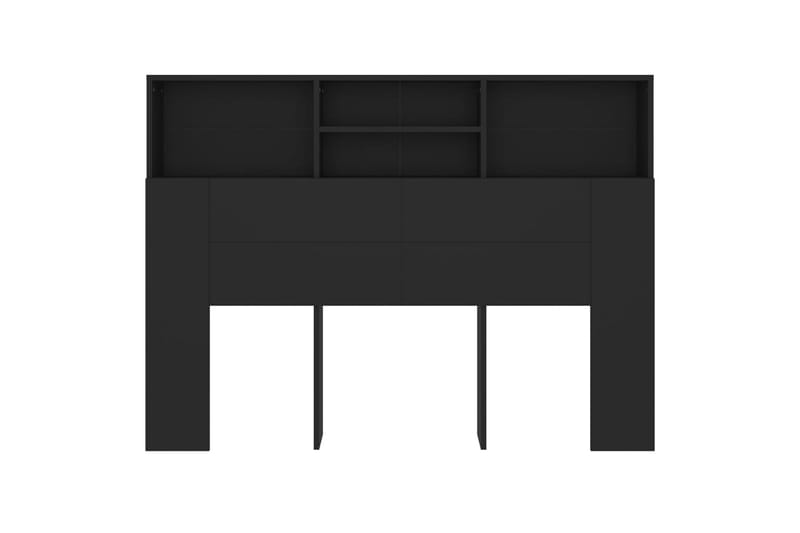 beBasic Sänggavel med förvaring svart 140x19x103,5 cm - Möbler - Sovrum - Sänggavlar