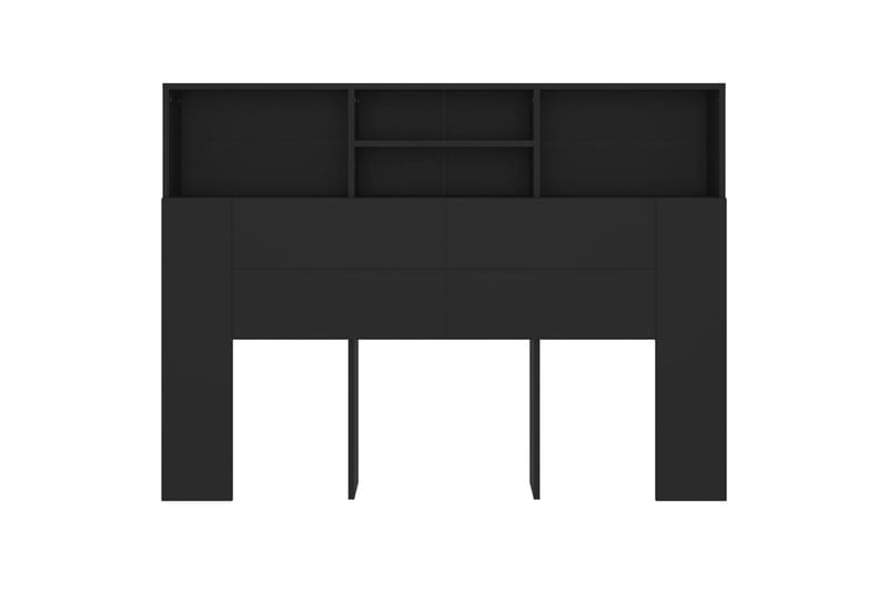 beBasic Sänggavel med förvaring svart 140x19x103,5 cm - Sänggavlar
