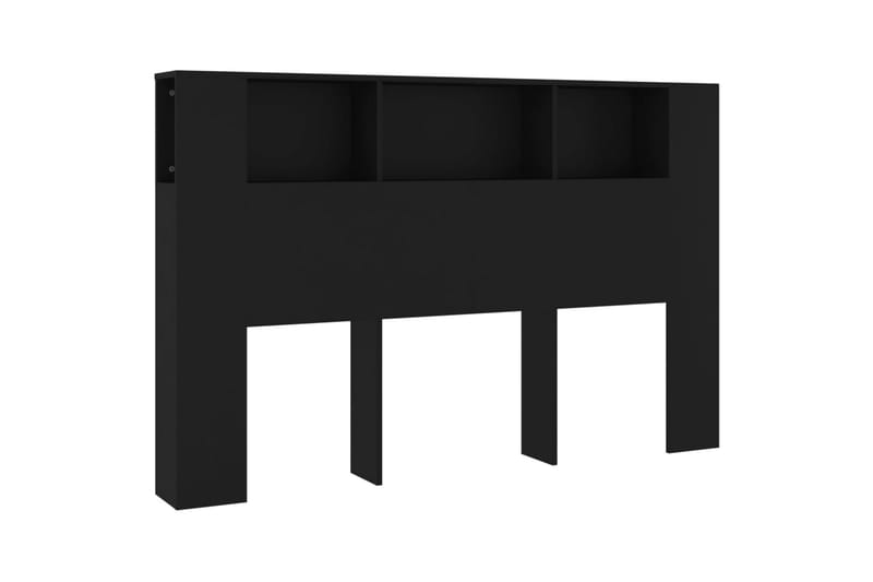 beBasic Sänggavel med förvaring svart 160x18,5x104,5 cm - Möbler - Sovrum - Sänggavlar