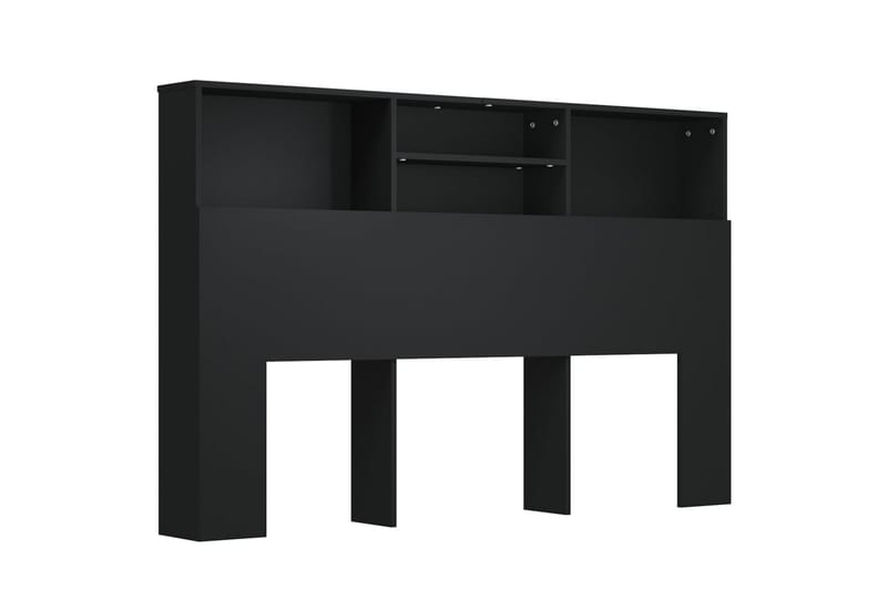beBasic Sänggavel med förvaring svart 160x19x103,5 cm - Möbler - Sovrum - Sänggavlar