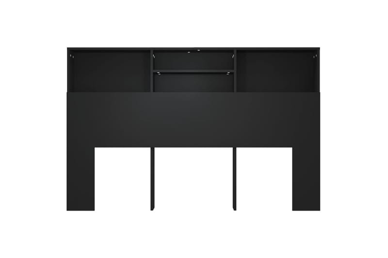 beBasic Sänggavel med förvaring svart 160x19x103,5 cm - Möbler - Sovrum - Sänggavlar