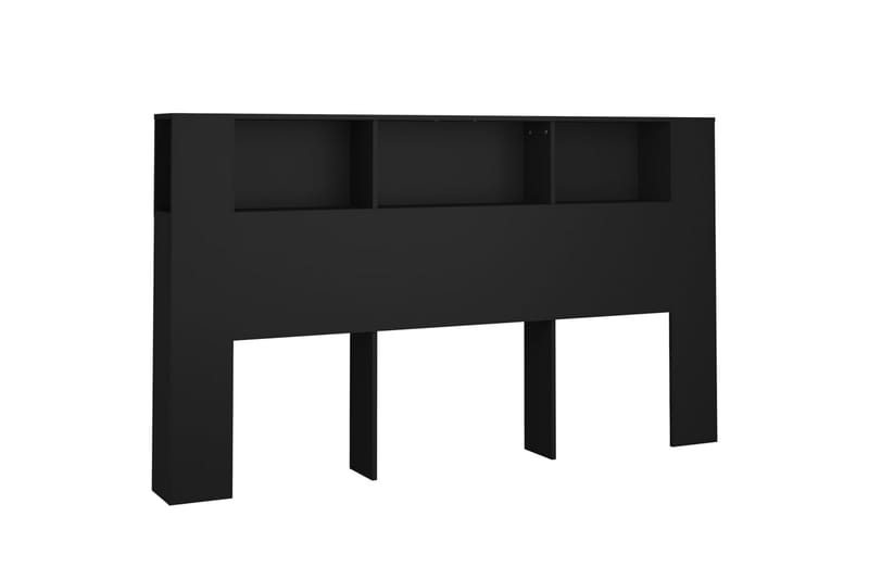 beBasic Sänggavel med förvaring svart 180x18,5x104,5 cm - Möbler - Sovrum - Sänggavlar