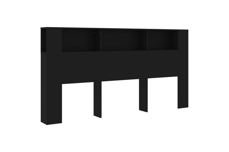 beBasic Sänggavel med förvaring svart 200x18,5x104,5 cm - Möbler - Sovrum - Sänggavlar