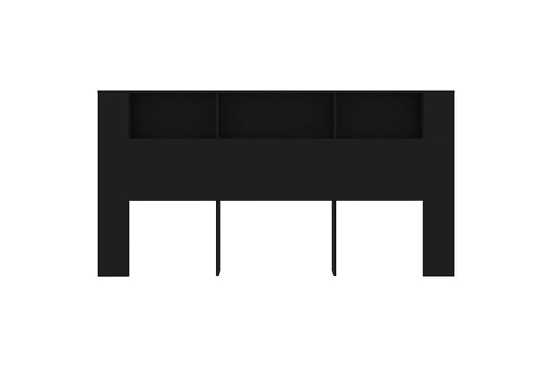 beBasic Sänggavel med förvaring svart 200x18,5x104,5 cm - Sänggavlar