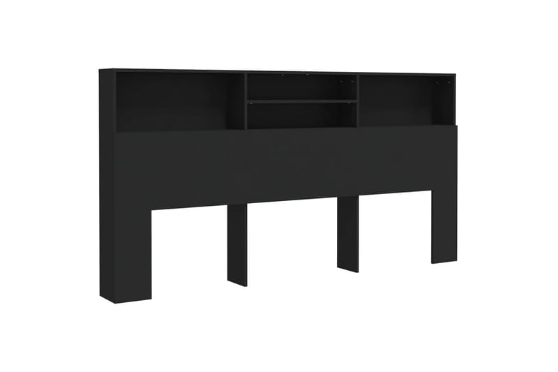 beBasic Sänggavel med förvaring svart 200x19x103,5 cm - Möbler - Sovrum - Sänggavlar