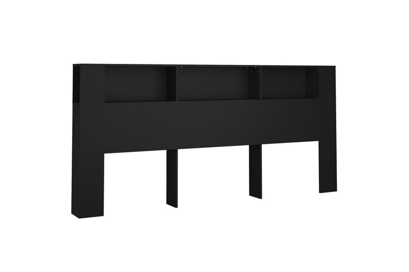 beBasic Sänggavel med förvaring svart 220x18,5x104,5 cm - Sänggavlar