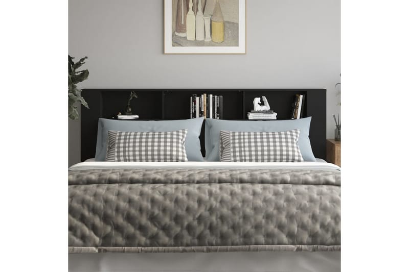 beBasic Sänggavel med förvaring svart 220x18,5x104,5 cm - Möbler - Sovrum - Sänggavlar