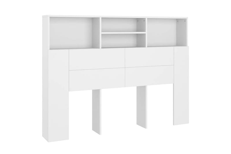 beBasic Sänggavel med förvaring vit 140x19x103,5 cm - Möbler - Sovrum - Sänggavlar