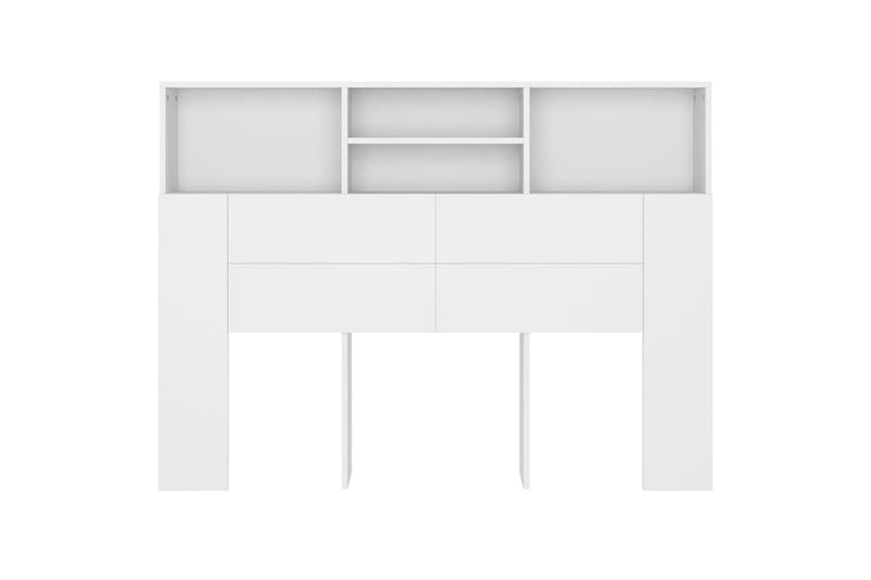 beBasic Sänggavel med förvaring vit 140x19x103,5 cm - Möbler - Sovrum - Sänggavlar