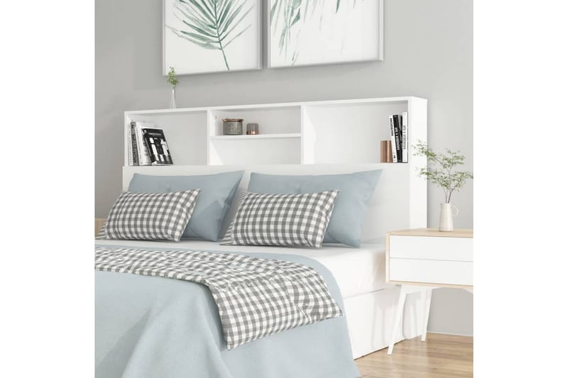 beBasic Sänggavel med förvaring vit 160x19x103,5 cm - Möbler - Sovrum - Sänggavlar