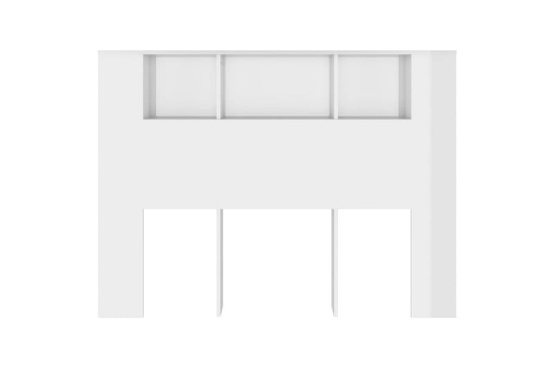 beBasic Sänggavel med förvaring vit högglans 140x18,5x104,5 cm - Möbler - Sovrum - Sänggavlar