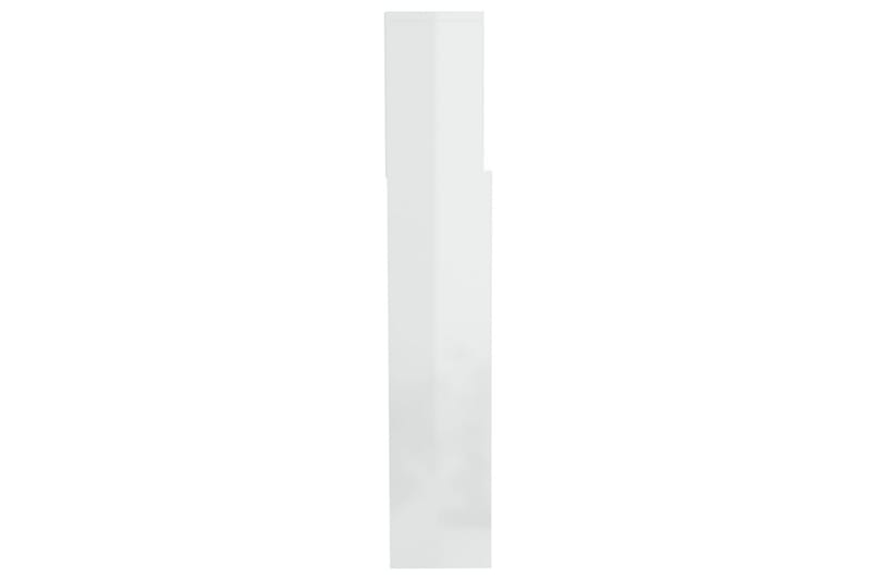 beBasic Sänggavel med förvaring vit högglans 200x19x103,5 cm - Möbler - Sovrum - Sänggavlar