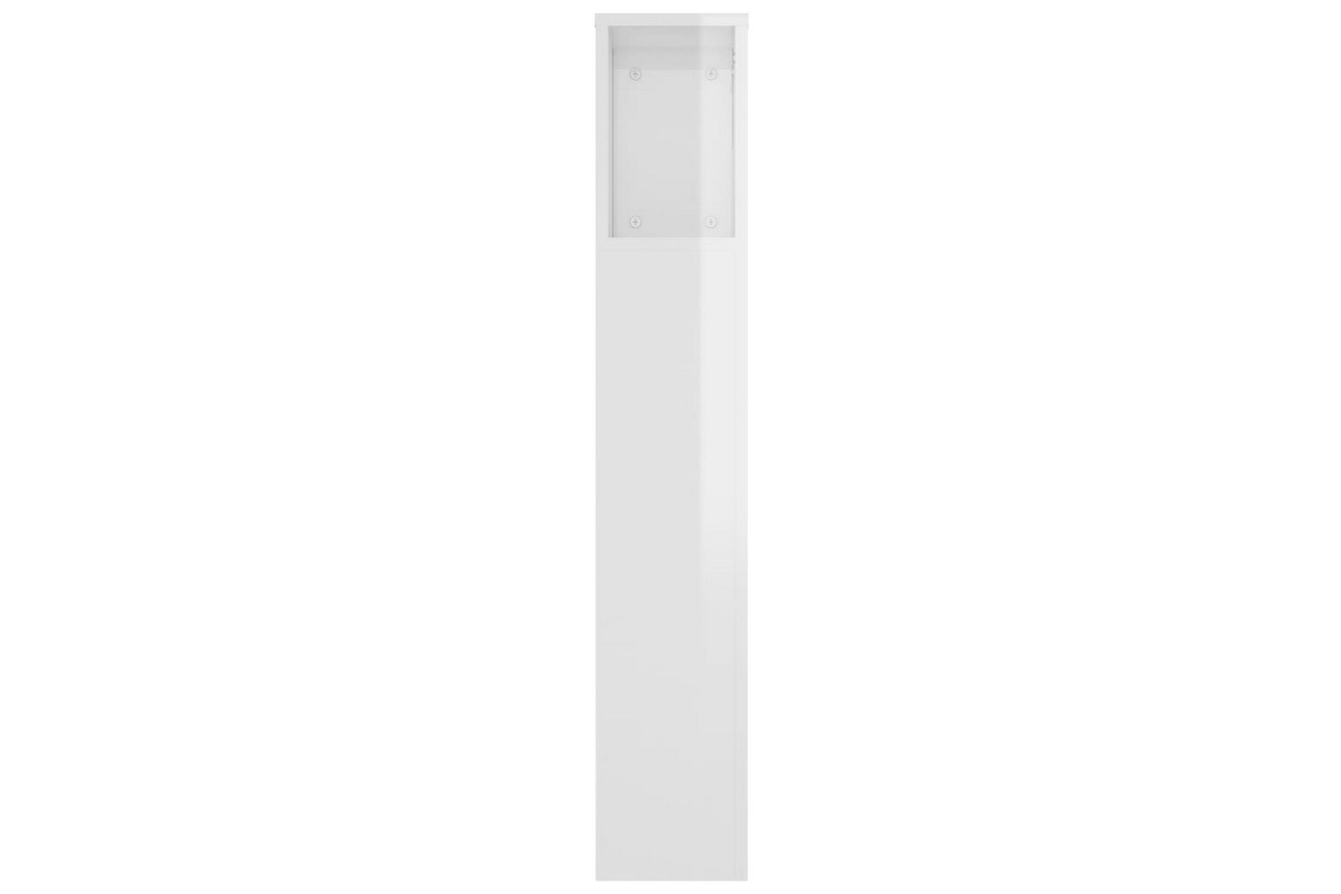 beBasic Sänggavel med förvaring vit högglans 220x18,5x104,5 cm - Möbler - Sovrum - Sänggavlar