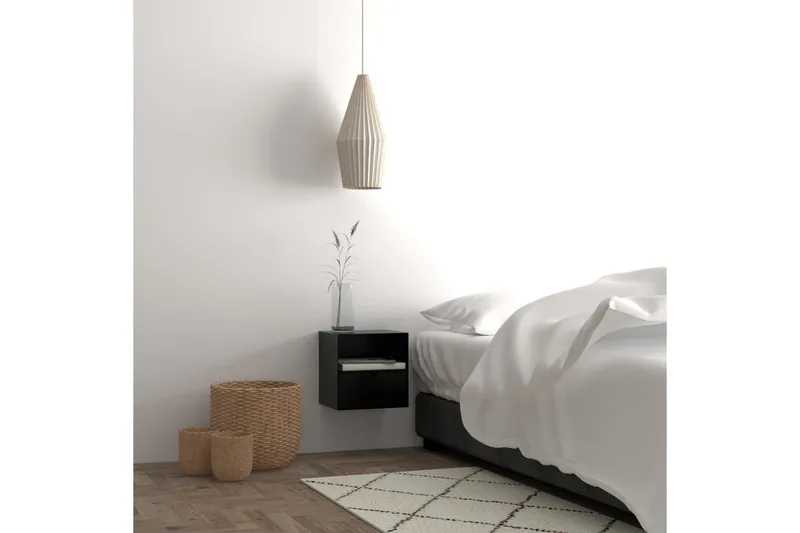 Belleuve Sängbord 25 cm - Svart - Möbler - Sovrum - Sängbord