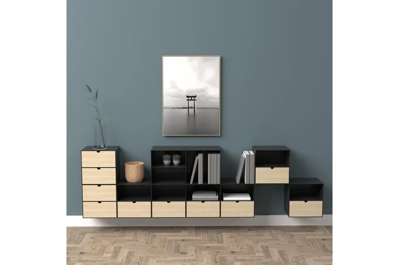 Belleuve Sängbord 25 cm - Svart - Möbler - Sovrum - Sängbord