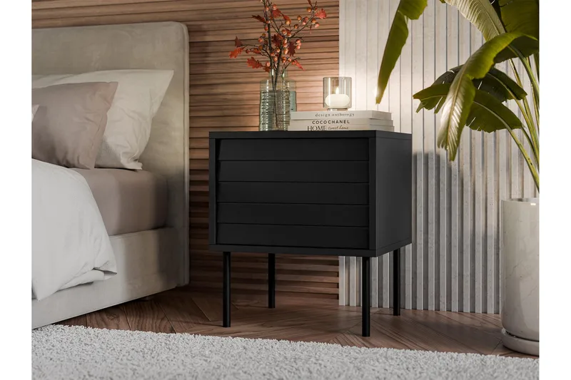 Belonger Sängbord 45 cm - Svart - Möbler - Sovrum - Sängbord