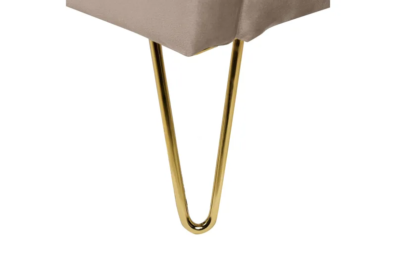 Benicio Sängram 140x200 cm - Taupe/Guld - Möbler - Sovrum - Sängram & sängstomme