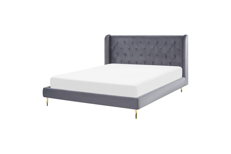 Bernie Sängram 160x200 cm - Grå/Guld - Möbler - Sovrum - Sängram & sängstomme
