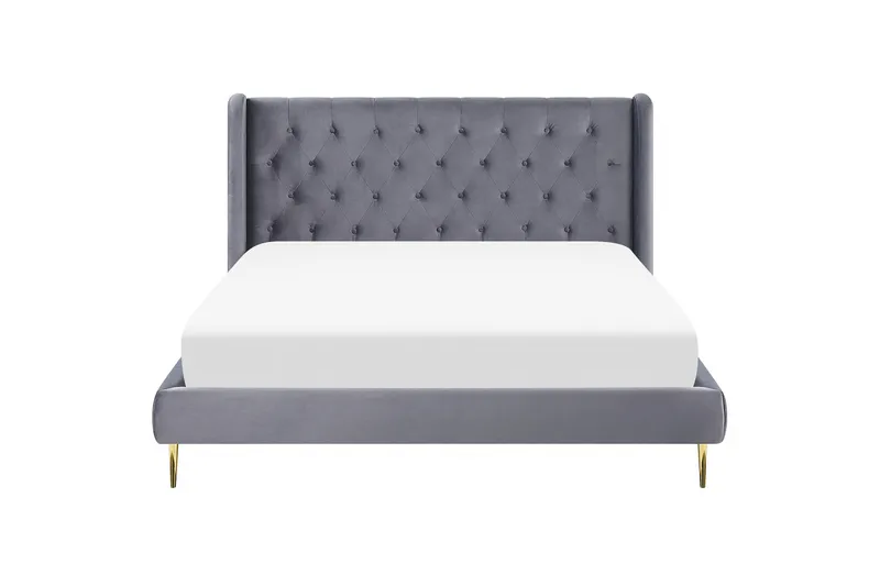 Bernie Sängram 180x200 cm - Grå/Guld - Möbler - Sovrum - Sängram & sängstomme