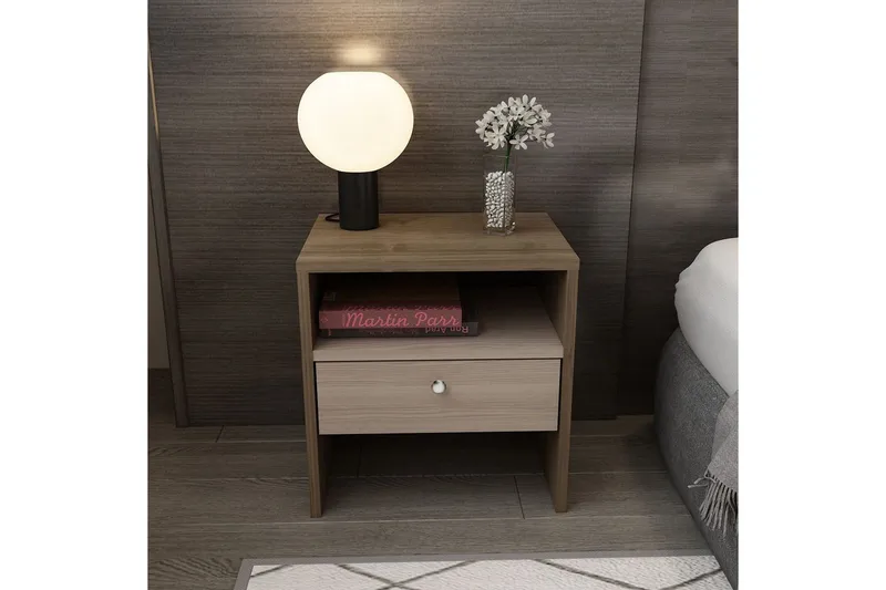 Berriaren Sängbord 45 cm - Valnöt - Möbler - Sovrum - Sängbord