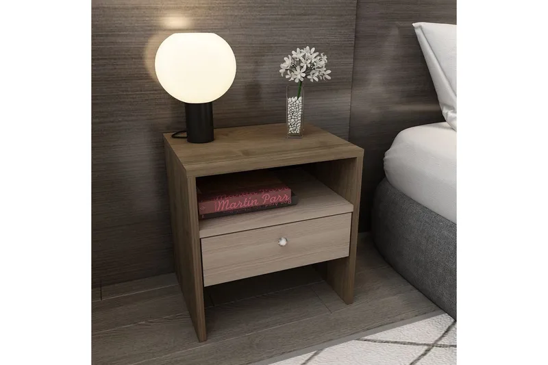 Berriaren Sängbord 45 cm - Valnöt - Möbler - Sovrum - Sängbord