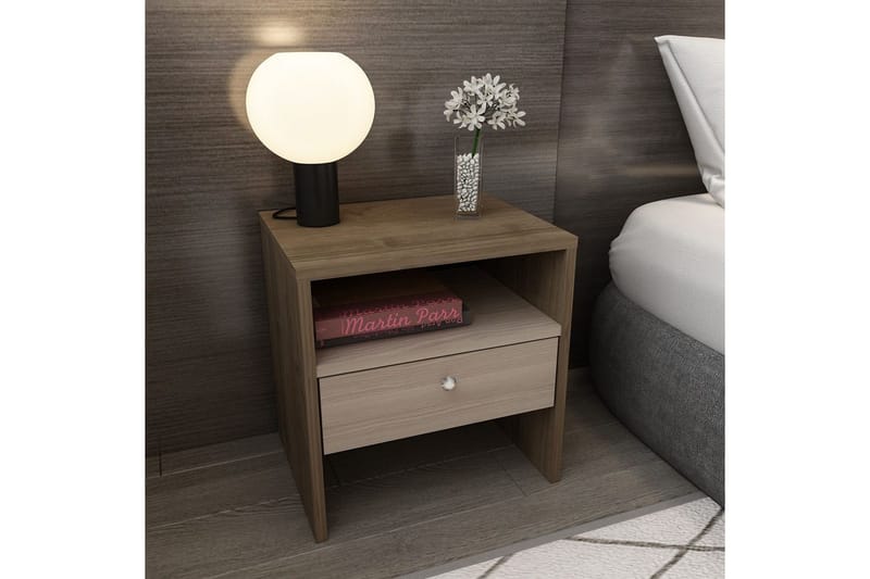 Berriaren Sängbord 45 cm - Valnöt - Möbler - Sovrum - Sängbord