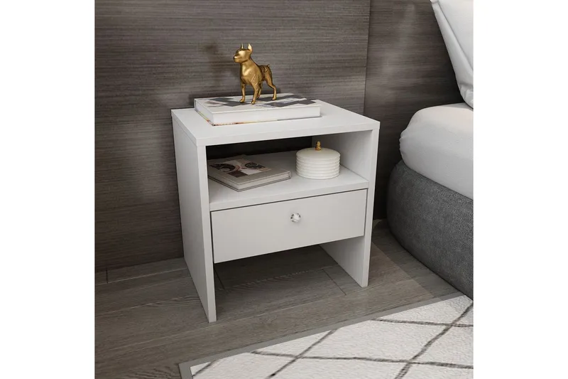 Berriaren Sängbord 45 cm - Vit - Möbler - Sovrum - Sängbord