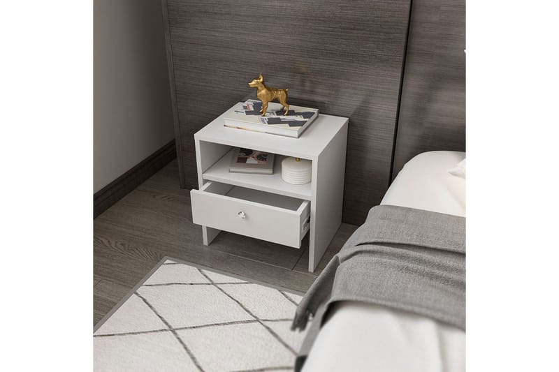 Berriaren Sängbord 45 cm - Vit - Möbler - Sovrum - Sängbord