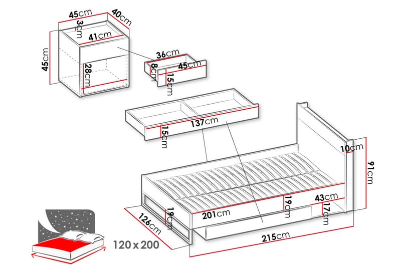 Besta Möbelset För Sovrum - Brun/Beige/Svart - Möbler - Sovrum - Möbelset för sovrum