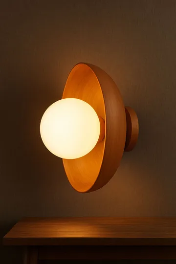 Beylin Vägglampa 24 cm Rund - Ek Vit - Belysning - Inomhusbelysning & lampor - Vägglampor & väggbelysning