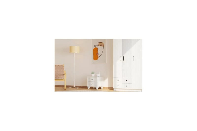 Beynor Sängbord 45 cm - Matt Vit - Möbler - Sovrum - Sängbord