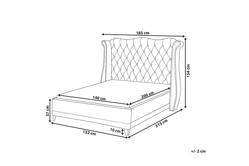 Bode Sängram 140x200 cm - Rosa - Möbler - Sovrum - Sängram & sängstomme