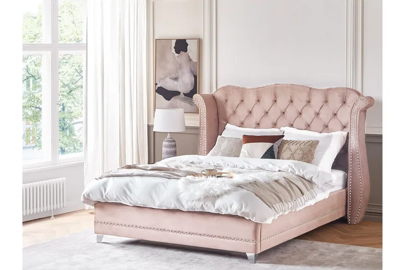 Bode Sängram 180x200 cm - Rosa - Möbler - Sovrum - Sängram & sängstomme