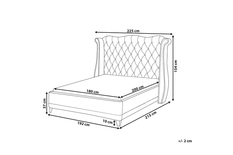 Bode Sängram 180x200 cm - Rosa - Möbler - Sovrum - Sängram & sängstomme