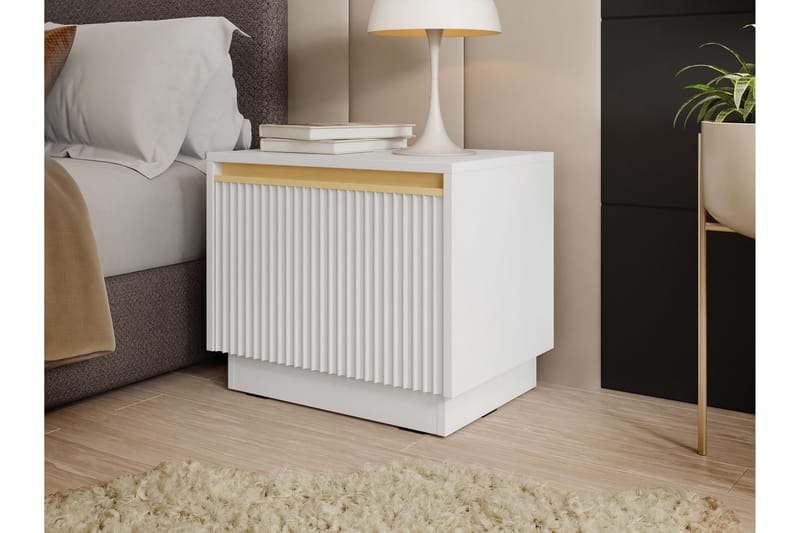 Bolstan Sängbord 54 cm - Vit - Möbler - Sovrum - Sängbord