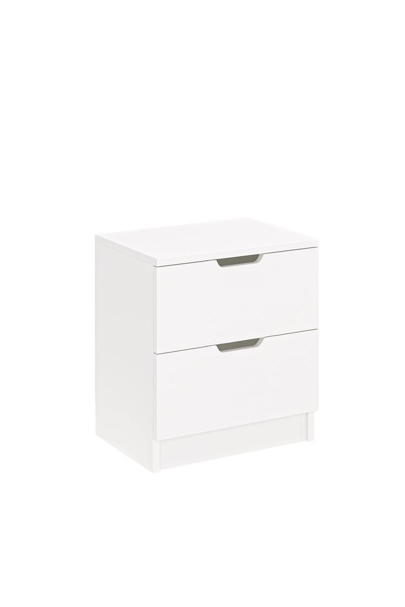 Boran Sängbord 45 cm med Förvaring i Laminatskiva, Vit