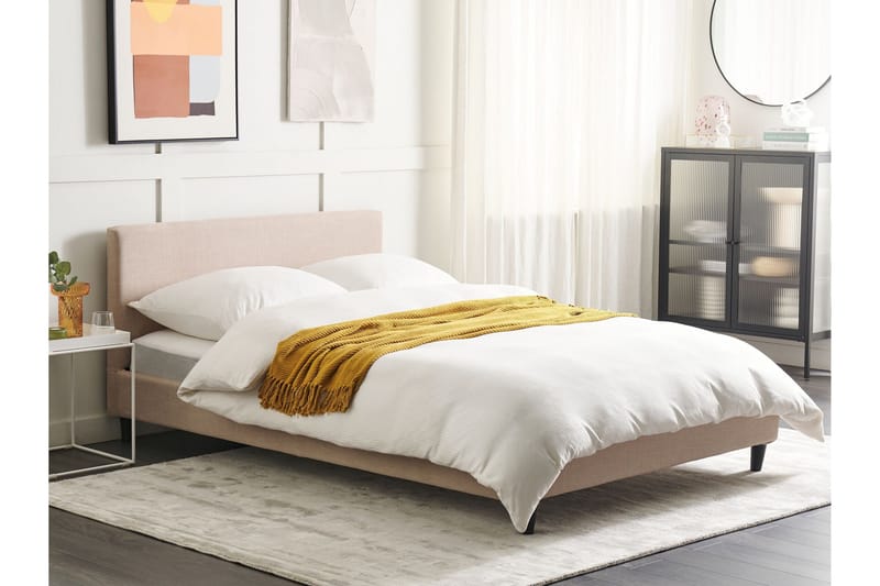 Bossom Sängram 140x200 cm - Beige/Mörkt trä - Möbler - Sovrum - Sängram & sängstomme