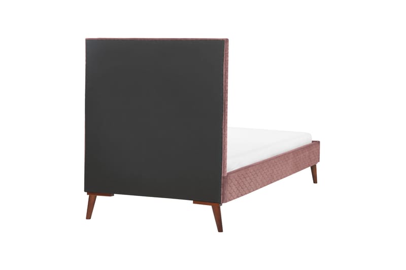 Braydon Sängram 90x200 cm - Rosa/Mörkt trä - Möbler - Sovrum - Sängram & sängstomme