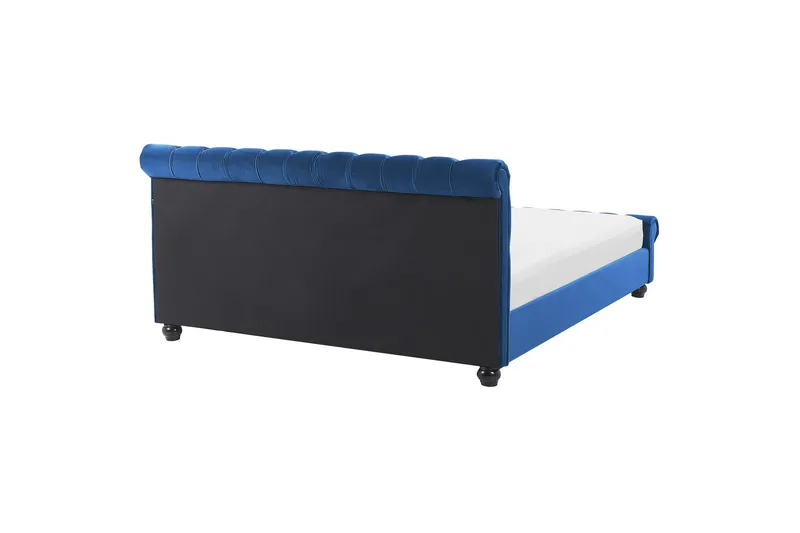 Bronson Sängram 180x200 cm - Blå/Mörkt trä - Möbler - Sovrum - Sängar - Dubbelsängar