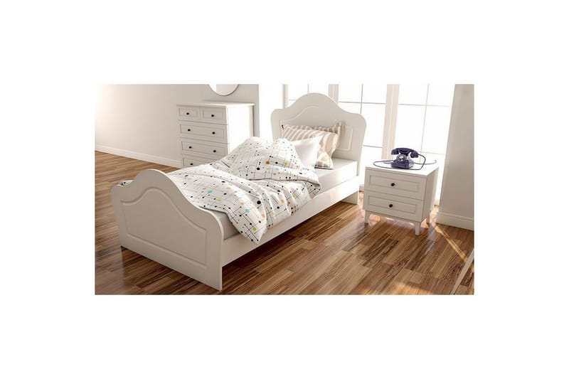 Brynor Sängram 70x180 cm - Matt Vit - Möbler - Sovrum - Sängram & sängstomme