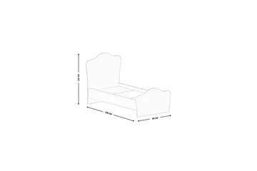 Brynor Sängram 70x180 cm - Matt Vit - Möbler - Sovrum - Sängram & sängstomme