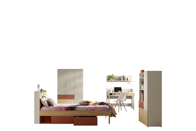 Buhan Möbelset För Sovrum - Beige/Brun - Möbler - Sovrum - Möbelset för sovrum