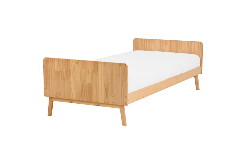 Burt Komplett Sängpaket 90x200 cm i Trä med Sänggavel + Bäddmadrass - Vit - Möbler - Sovrum - Sängram & sängstomme