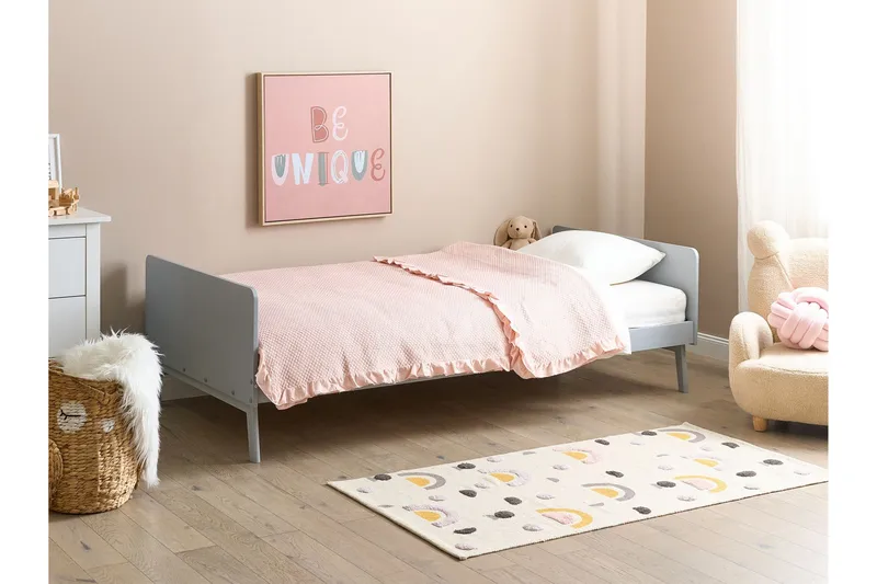 Burt Sängram 90x200 cm, Grå