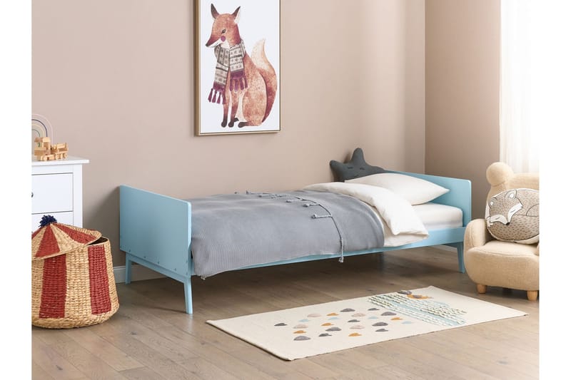 Burt Sängram 90x200 cm i Furu - Blå - Möbler - Sovrum - Sängram & sängstomme